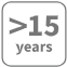 More than 15 years old
